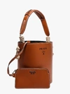 Prada Bucket Bag Leather In Brown
