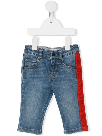 Givenchy Babies' Kids Side Band Denim Shorts In Grigio