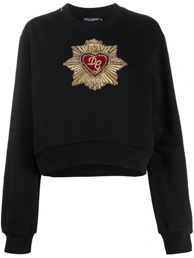 Dolce & Gabbana Dolce E Gabbana Women's F9h76zg7vvsn0000 Black Cotton Sweatshirt