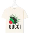 Gucci Ivory Kids T-shirt With Porcupine In Neutrals