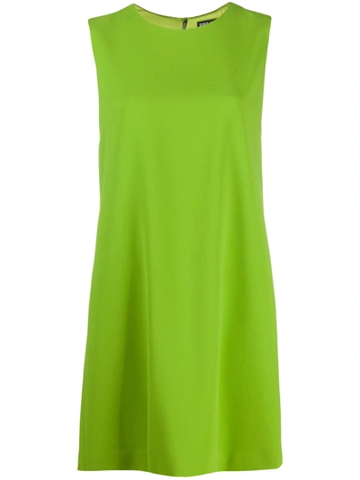 Dolce & Gabbana Short A-line Cady Dress In Green