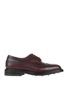 Tricker's Laced Shoes In Maroon