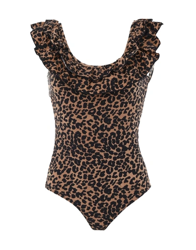Love Stories One-piece Swimsuits In Brown