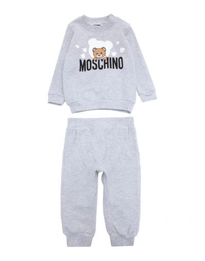 Moschino Baby Sweatsuits In Light Grey