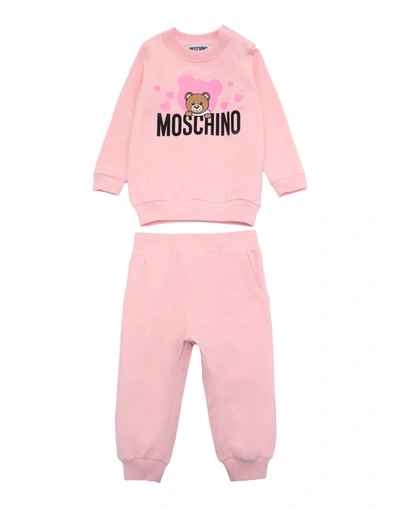 Moschino Baby Sweatsuits In Pink