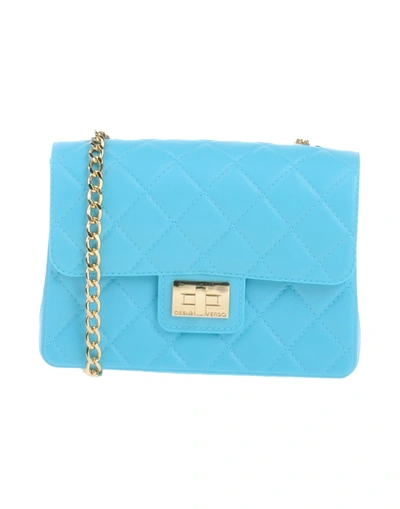 Designinverso Cross-body Bags In Turquoise