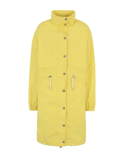 Karl Lagerfeld Overcoats In Yellow