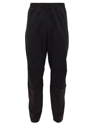 Calvin Klein Performance Reflective-trim Shell Tapered-leg Track Pants In Black