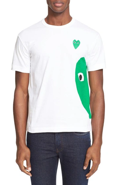 Comme Des Garçons Graphic Tee In White