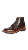 Allen Edmonds Higgins Mill Plain Toe Boot In Natural