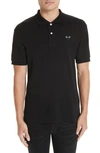 Comme Des Garçons Black Heart Short Sleeve Piqué Polo