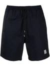Department 5 Navy Shorts With Logo Label In Blue