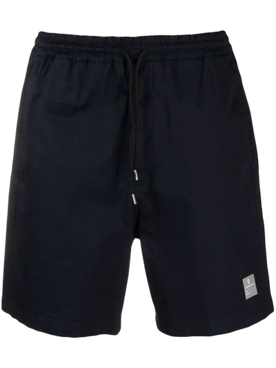 Department 5 Navy Shorts With Logo Label In Blue