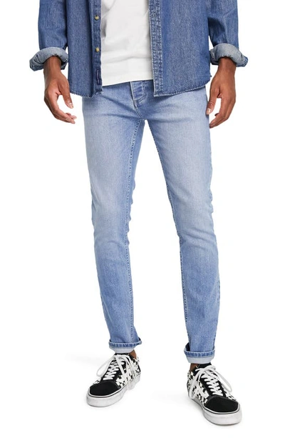 Topman Mason Skinny Fit Jeans In Blue