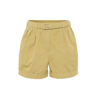 Acne Studios High-rise Cotton-twill Shorts In Old Pink