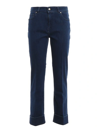 Fay Cropped Stretch Jeans In Blue