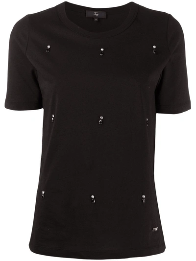 Fay Jewel T-shirt In Black Cotton