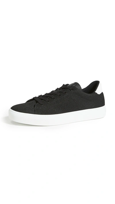 Greats Royale Eco Lace Up Knit Sneaker In Black/white