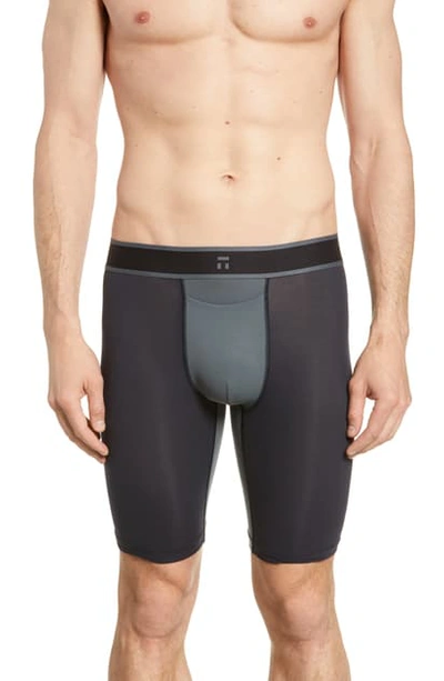 Tommy John Second Skin X Air Boxer Briefs In Black/ Turbulence