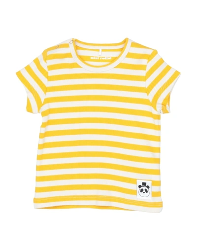 Mini Rodini T-shirts In Yellow