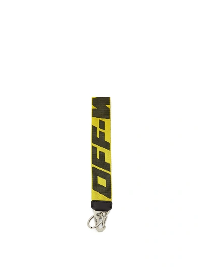 Off-white Industrial Logo Key Ring In Yellow