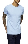 Topman Slub Roller T-shirt In Light Blue