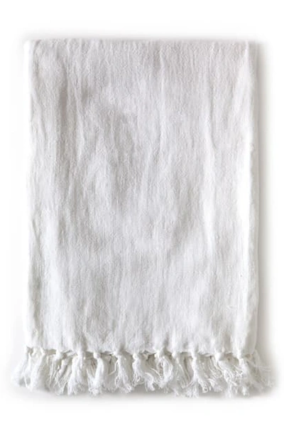 Pom Pom At Home Montauk Big Throw Blanket In White