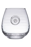 Juliska Berry & Thread Stemless Red Wine Glass In Clear