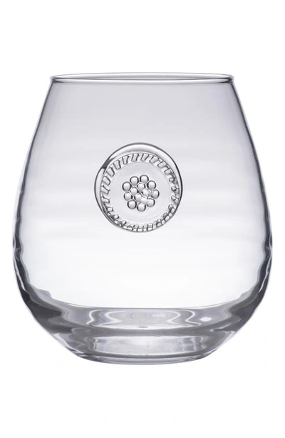 Juliska Berry & Thread Glassware Stemless Red Wine Glass In Clear