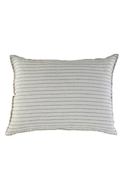 Pom Pom At Home Blake Big Linen Accent Pillow In Cream Grey