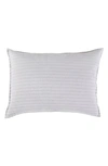Pom Pom At Home Blake Big Linen Accent Pillow In White/ Ocean