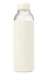 W & P Design Porter Resusable Glass Water Bottle In Cream