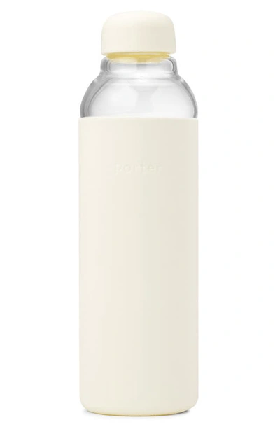 W & P Design Porter Resusable Glass Water Bottle In Cream