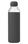 W & P Design Porter Resusable Glass Water Bottle In Charcoal