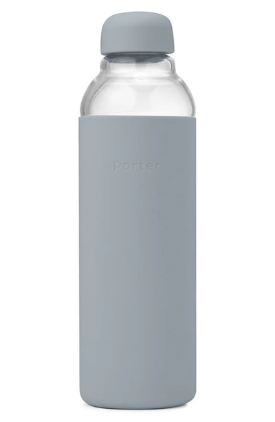 W & P Design Porter Resusable Glass Water Bottle In Slate