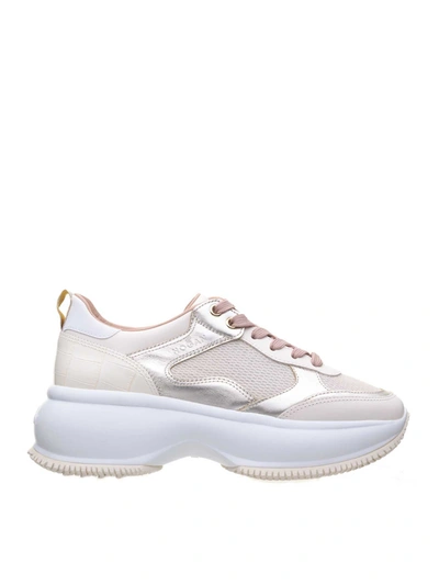 Hogan Maxi I Active Sneakers In White And Beige