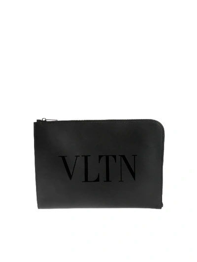Valentino Garavani Vltn Briefcase In Black