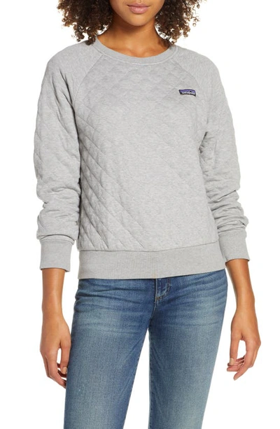 Patagonia Quilt Crewneck Sweater In Grey