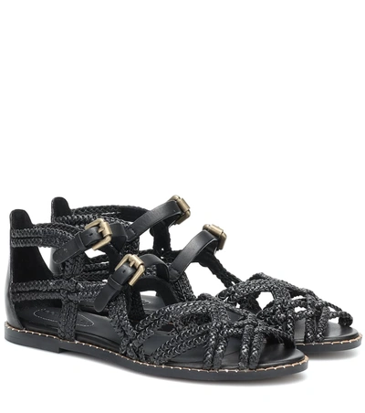 See By Chloé Katie Braided Flat Sandal In Black