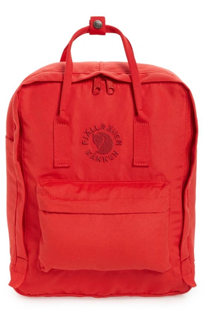 Fjall Raven Re-kånken Water Resistant Backpack In Red