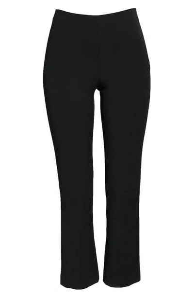 Vince Flat Front Crop Trousers In 001blk