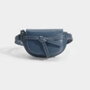 Loewe Mini Gate Calfskin Leather Belt Bag In Blue