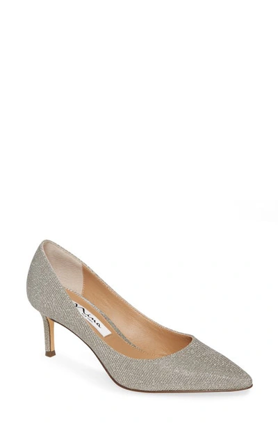 Nina 60 Pointed Toe Pump In Silver