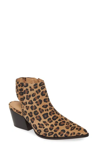 Matisse Odie Cutout Pointed Toe Boot In Leopard Print Suede