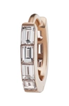 Maria Tash Invisible Baguette Diamond Eternity Clicker In Rose Gold