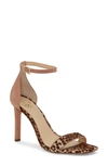 Vince Camuto Lauralie Ankle Strap Sandal In Tea Rose Multi Calf Hair