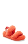 Ugg Women's Oh Yeah Shearling Slingback Slippers In Lava Flow