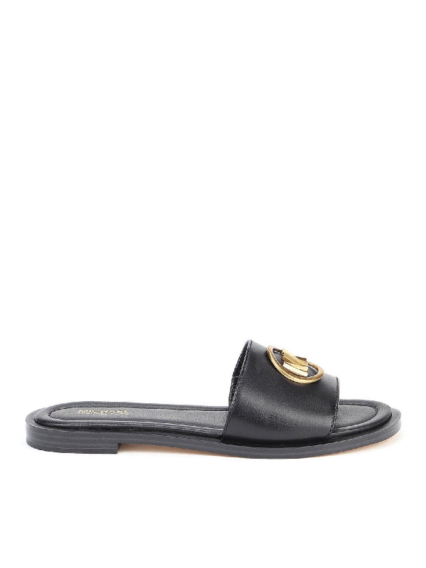 michael kors black slippers