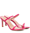 Stuart Weitzman Aleena 75mm Slip-on Sandals In Peonia Hot Pink