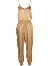 Cinq À Sept Amia Twill Jumpsuit In Gold